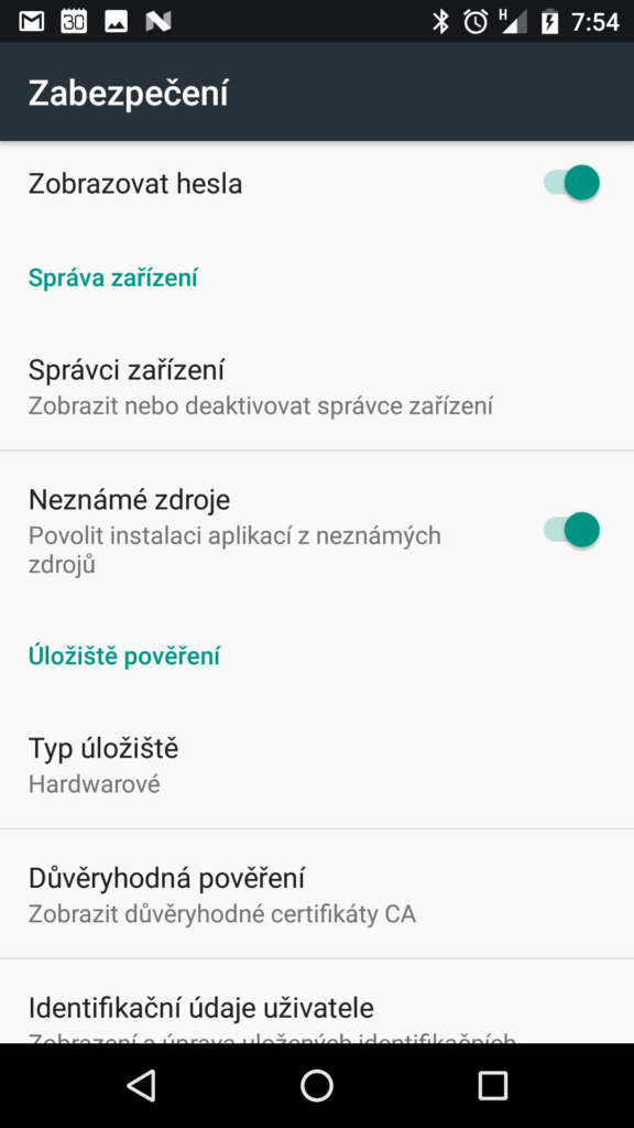 Instalace z neznámého zdroje