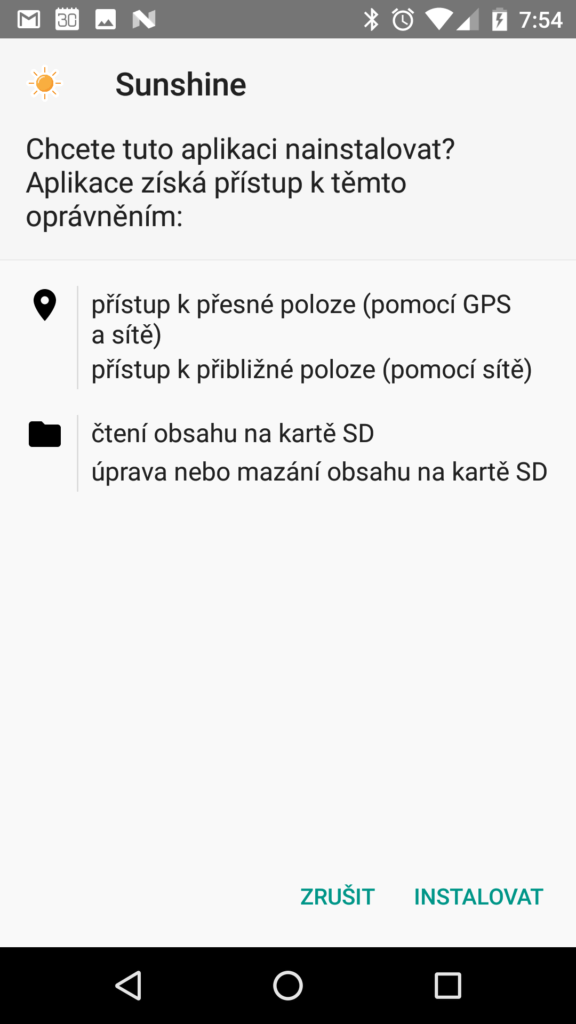 Instalace z neznámého zdroje