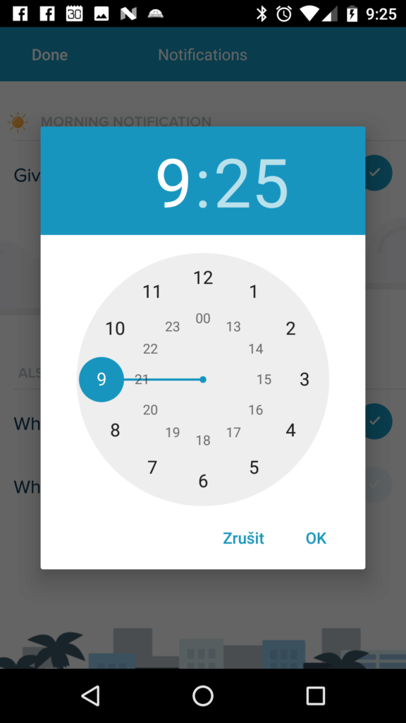 Nastavení notifikací