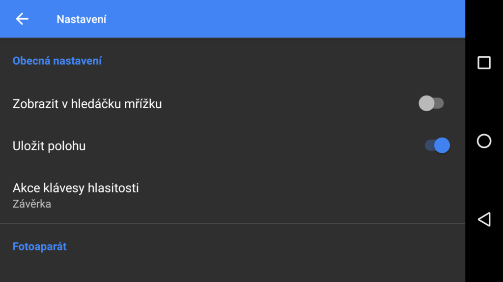Možnosti nastavení
