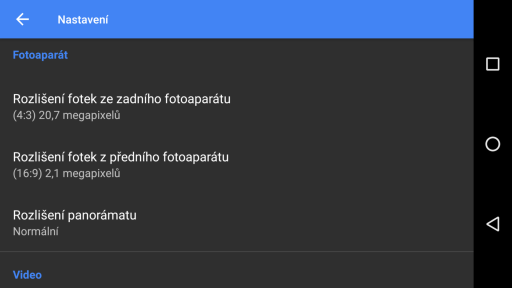 Možnosti nastavení