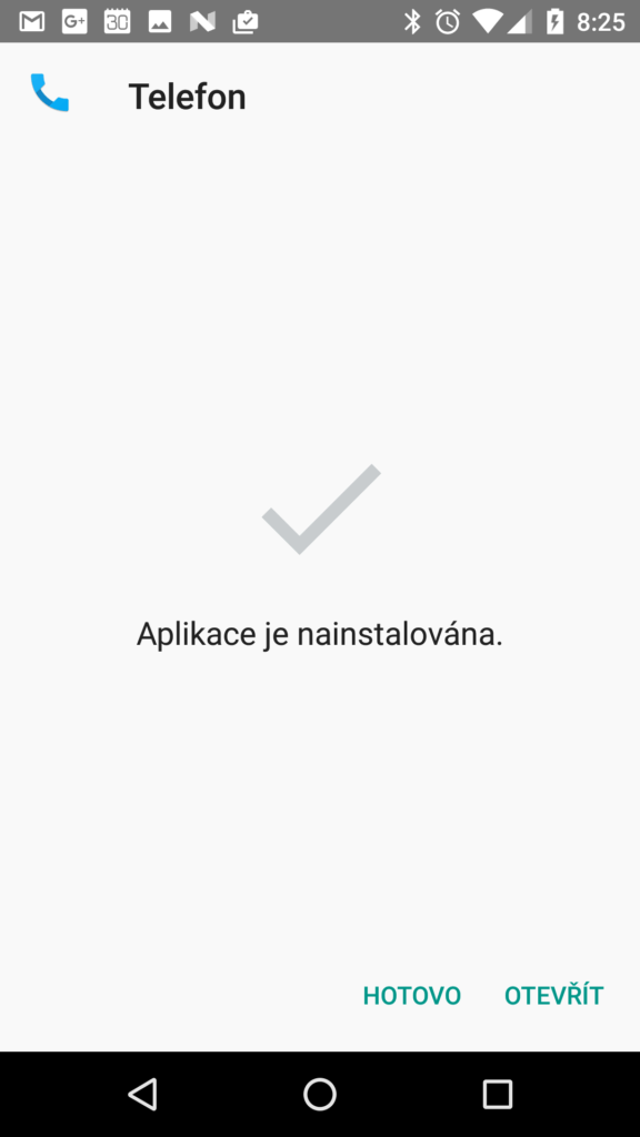 Na Android N jsme aplikaci nainstalovali