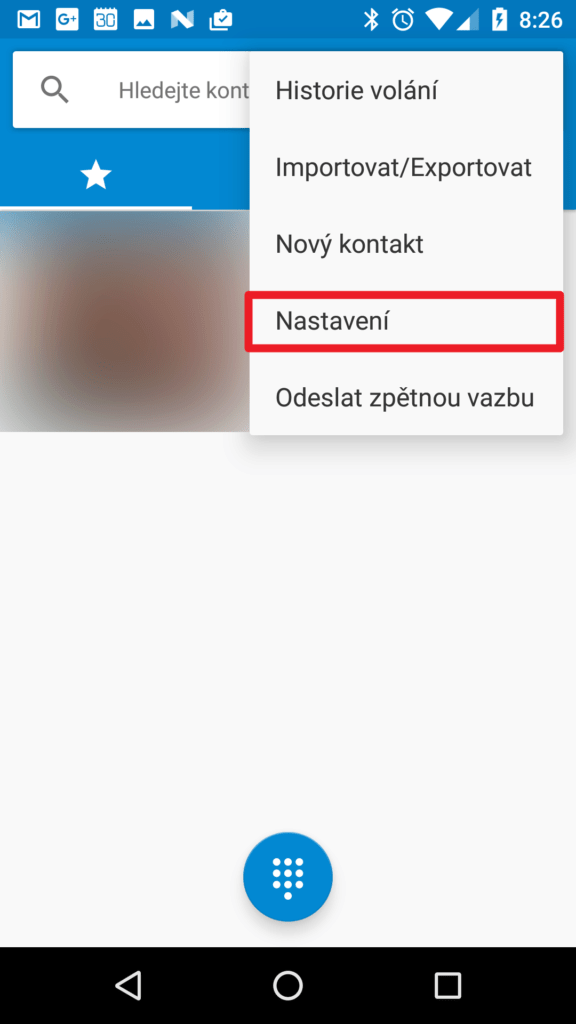 Nastavení aplikace