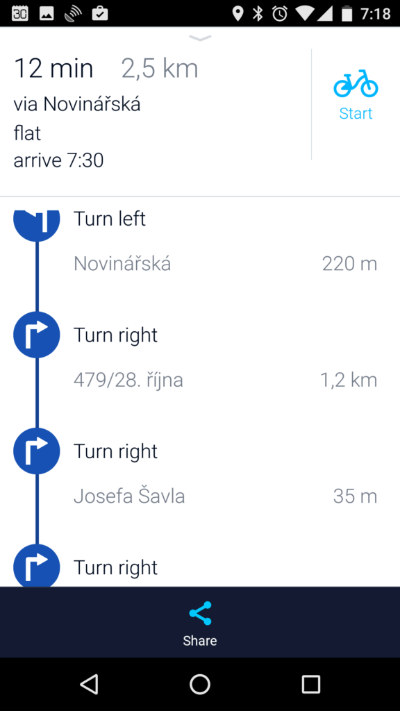 Navigační pokyny