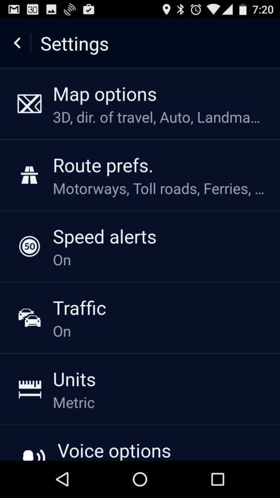 Možnosti navigace
