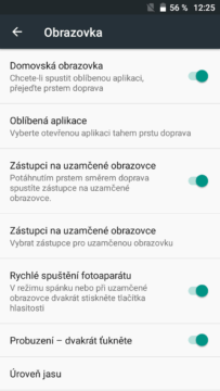 Vodafone Smart Prime 7 obrazovka nastaveni