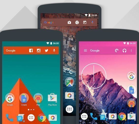 Action launcher vypadá jako aplikace Google Launcher