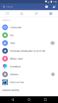 aplikace Facebook – ukládání videí (2)