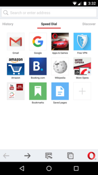 Prohlížeč Opera pro Android