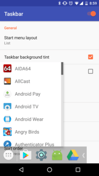 taskbar-android-aplikace