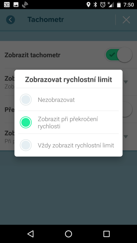 Výchozí nastavení