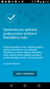 Aplikace BlackBerry pro Android