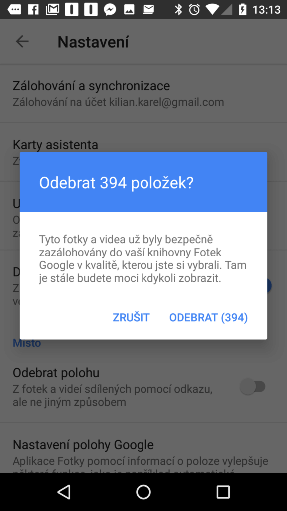 Uvolnění místa