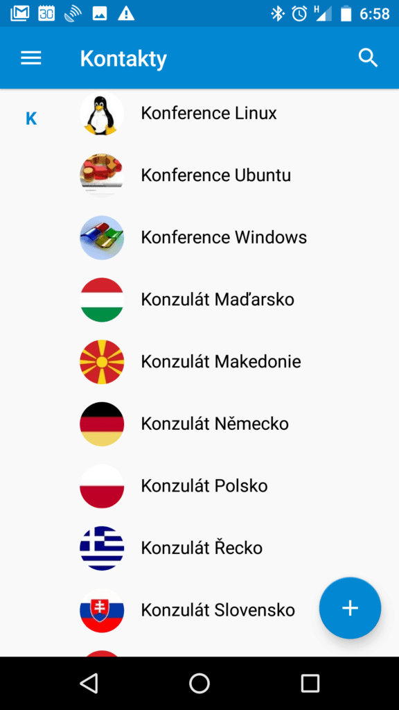 Kontakty Google 1.5