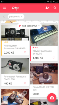 Aplikace LetGo online bazar