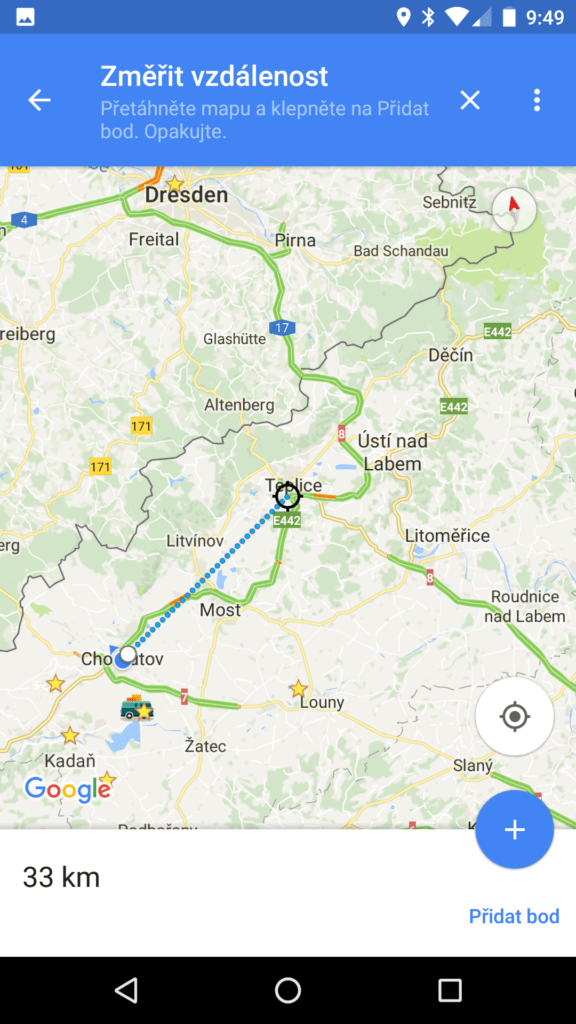 Mapy Google měření vzdálenosti