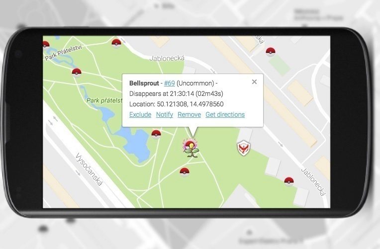 Pokémon Go Live Map – pokevision alternativa