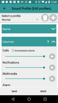 Sound Profile +volume schedule