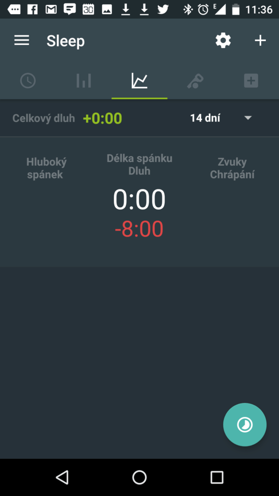 Český budík Sleep as Android