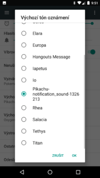 Vlastní vyzvánění notifikací