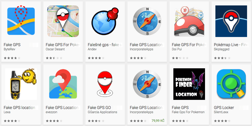 Zakazane praktiky Pokemon Go - GPS
