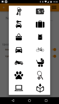 aplikace Beenode – ikonky přívěsku