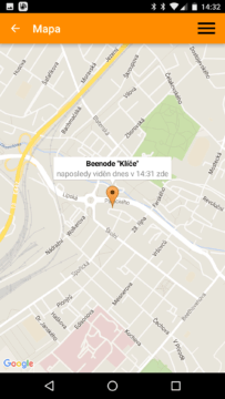 aplikace Beenode – mapa hledání