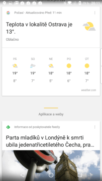 Také Google nabízí svou předpověď počasí