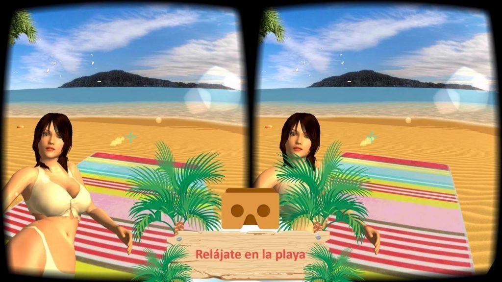 Google Cardboard Holiday with girl