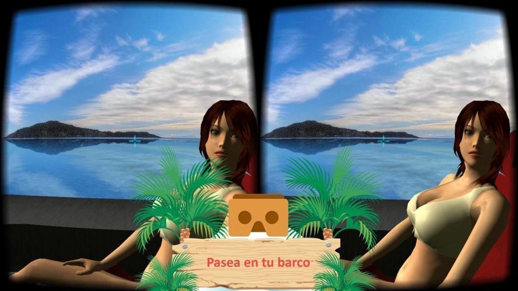 Google Cardboard Holiday with girl 2