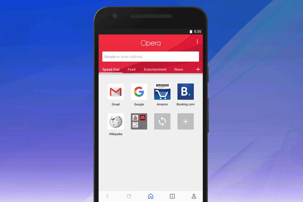 Opera for Android Speed Dial