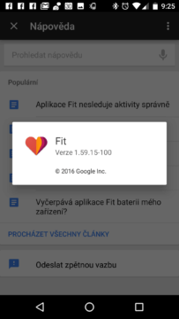 Alikace Google Fit 1.59