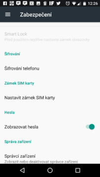 Šifrování telefonu