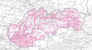 Slovensko: pokrytí super rychlým mobilním připojením (75 Mbps)