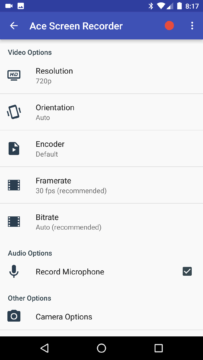 Ace Screen Recorder Nastavení ace screen recorder