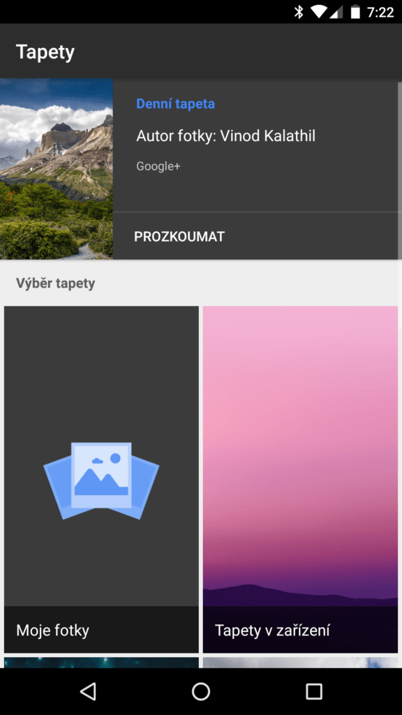 Aplikace Tapety 2