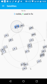 Telefon nevidí satelity GPS