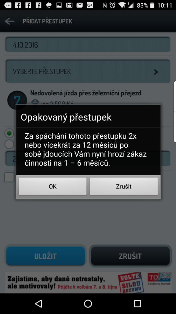 Upozornění na opakování