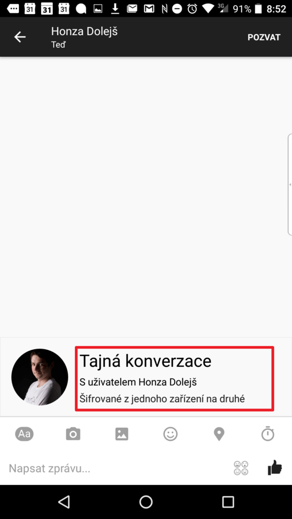 Probíhá tajná konverzace