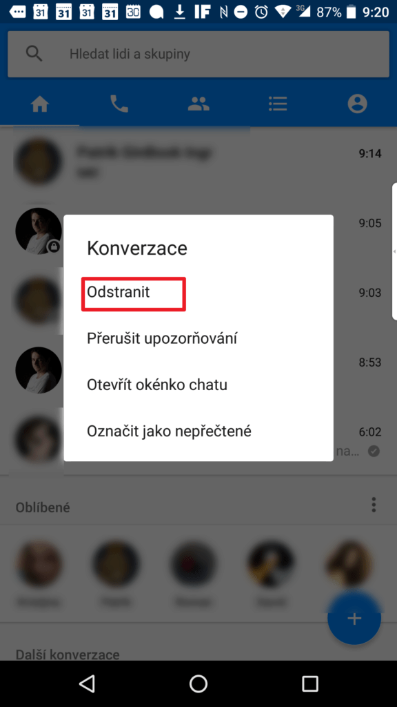 Možnosti práce s konverzací
