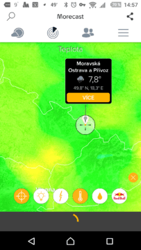 Teploty v mapě