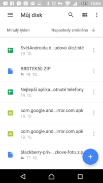 Soubory na Disku Google