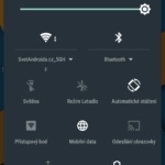 Sony Xperia Z5 – systém,  notifikační lišta