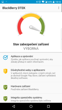 BlackBerry DTEK - vyhodnocení