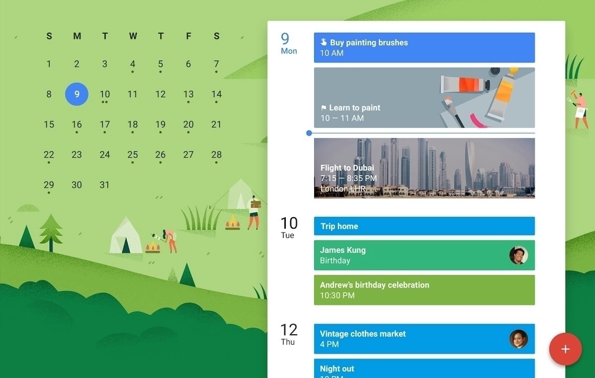 kalendář od Google
