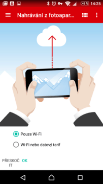 Nechybí zálohování fotek