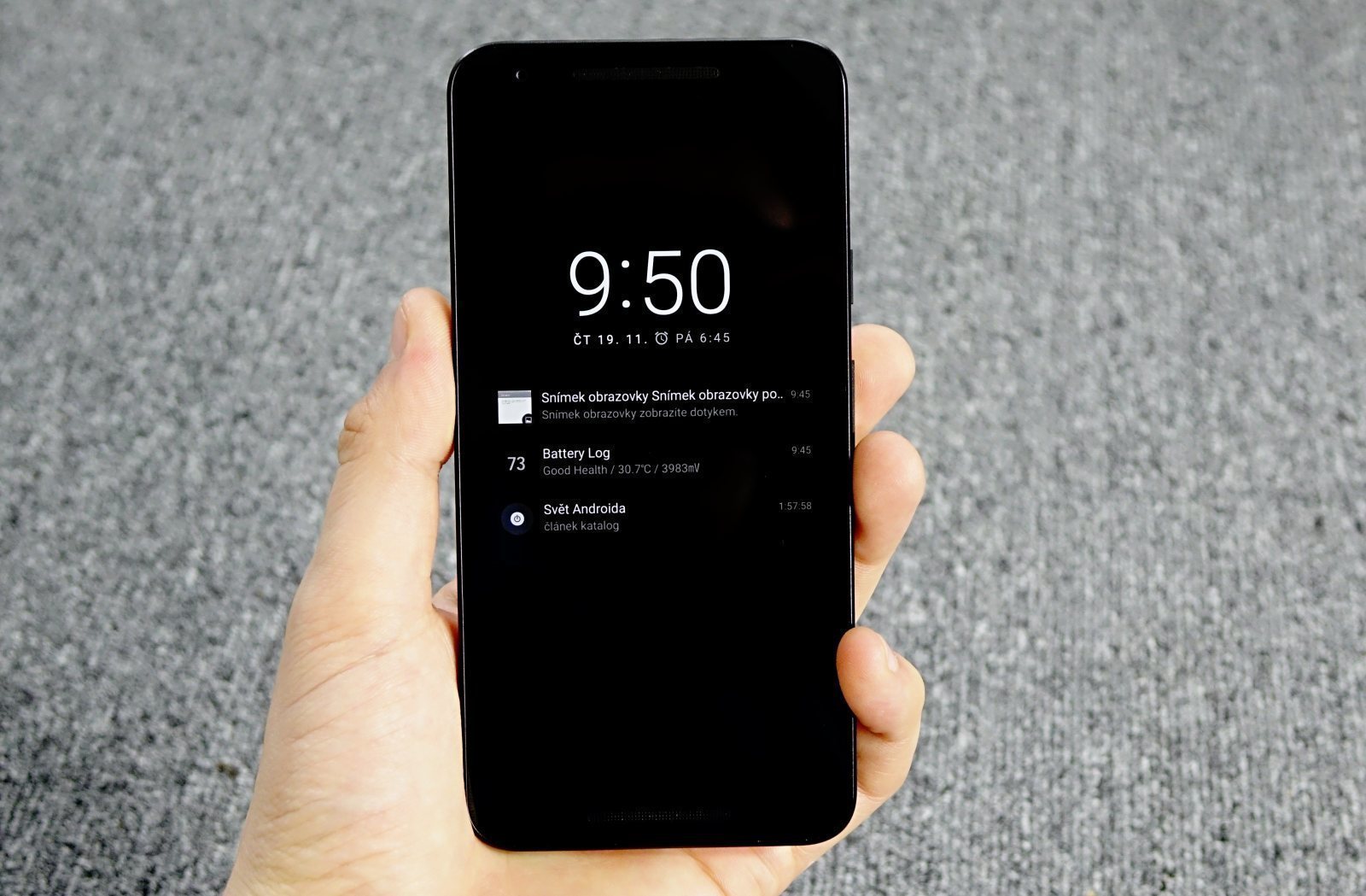 Nexus 5X – aktivní notifikace