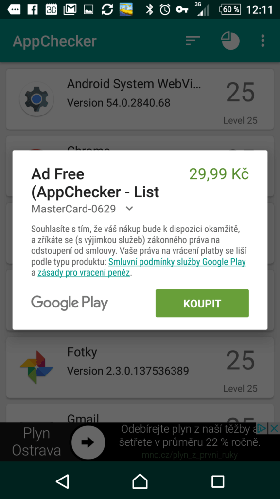 Odstranění reklamy