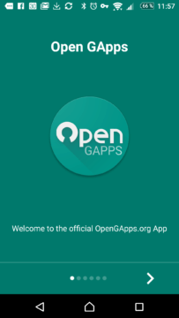 Aplikace Open GApps