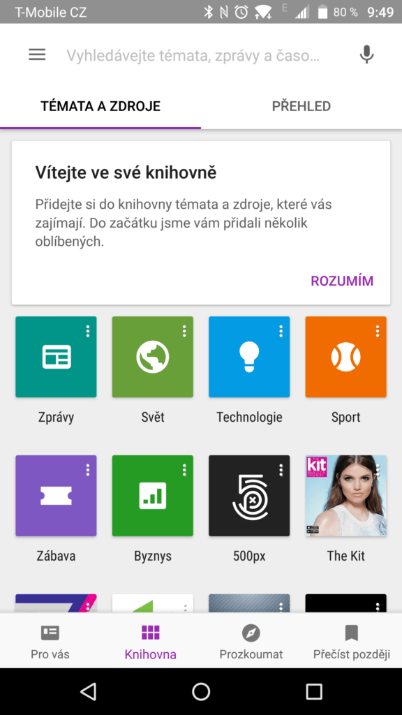 Sekce Knihovna